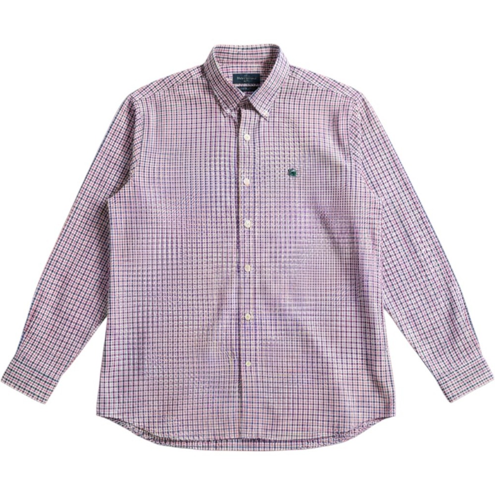 Vineyard Vines Performance Shirt Mens XXL Blue Pink Gingham Classic Fit Stretch